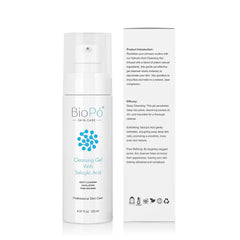 BioPO skincare cleansing gel packaging on a white background