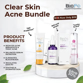 BioPo Clear Skin Acne Bundle – complete acne treatment set for clear, smooth, blemish-free skin