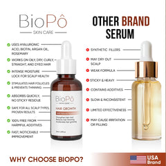 BioPo Hair Serum for Hair Growth – Strengthens Roots, Reduces Hair Thinning, and Boosts Volume