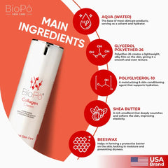 "Collagen face cream for anti-aging and skin firming — deeply moisturizing formula that restores elasticity and youthful glow.