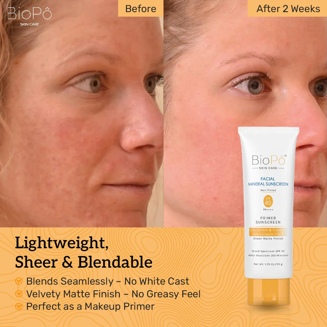 Non-Tinted Facial Mineral Sunscreen SPF 50 – Lightweight, Reef-Safe Sun Protection for All Skin Types