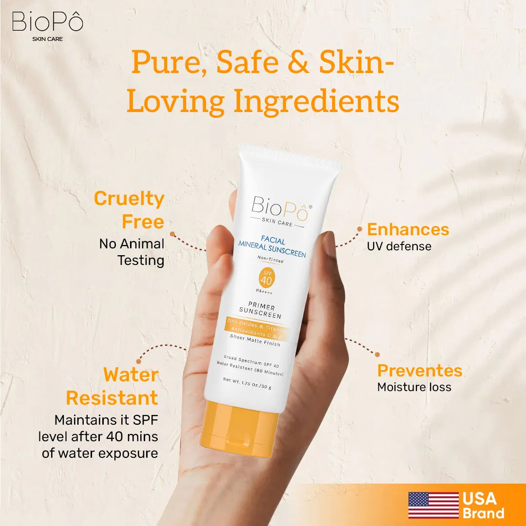 Zinc Oxide Facial Sunscreen – Non-Tinted, Matte Finish, and Water-Resistant for Everyday Wear