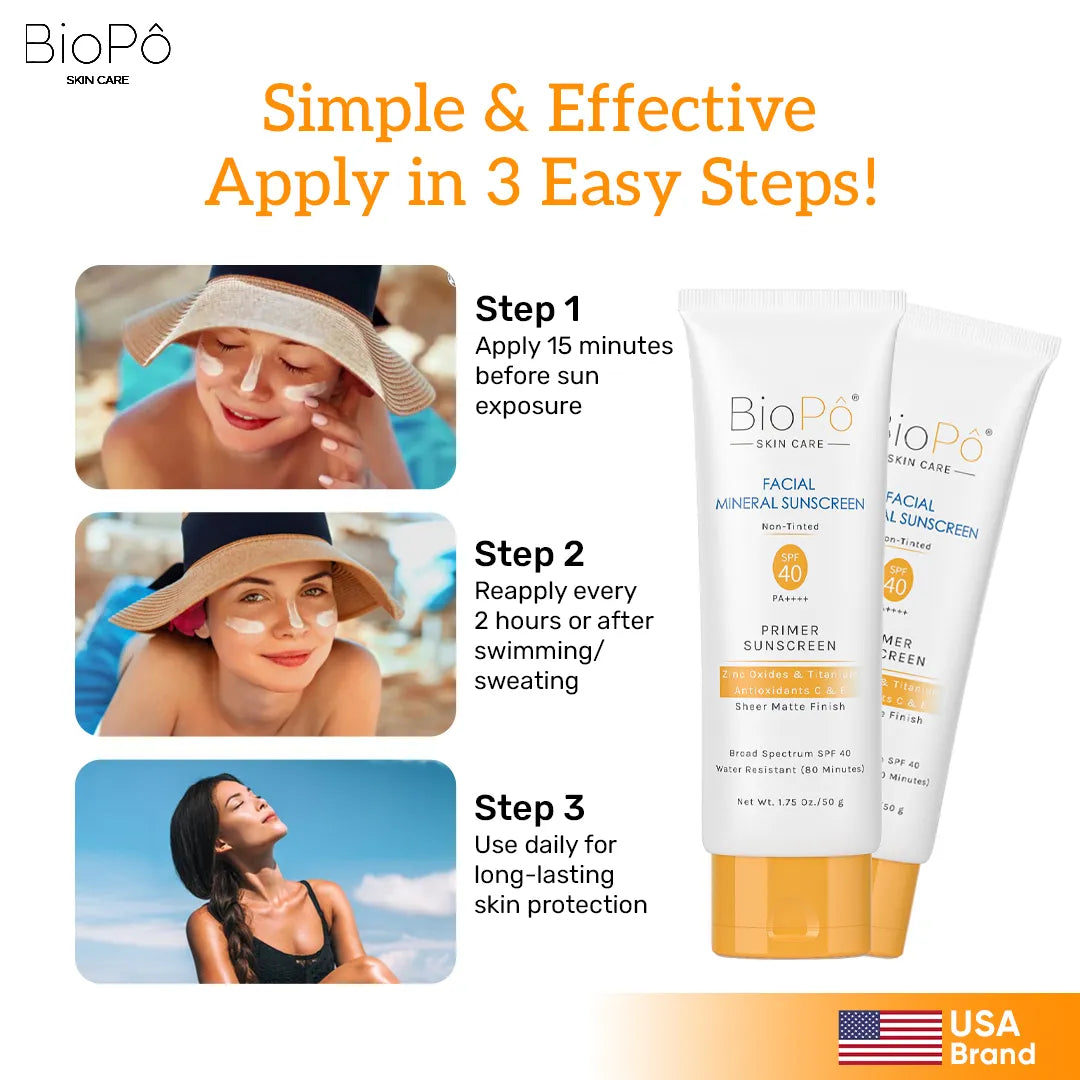 Lightweight Non-Tinted Mineral Sunscreen – SPF 50 UVA/UVB Protection for Face & Neck