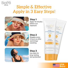 Lightweight Non-Tinted Mineral Sunscreen – SPF 50 UVA/UVB Protection for Face & Neck