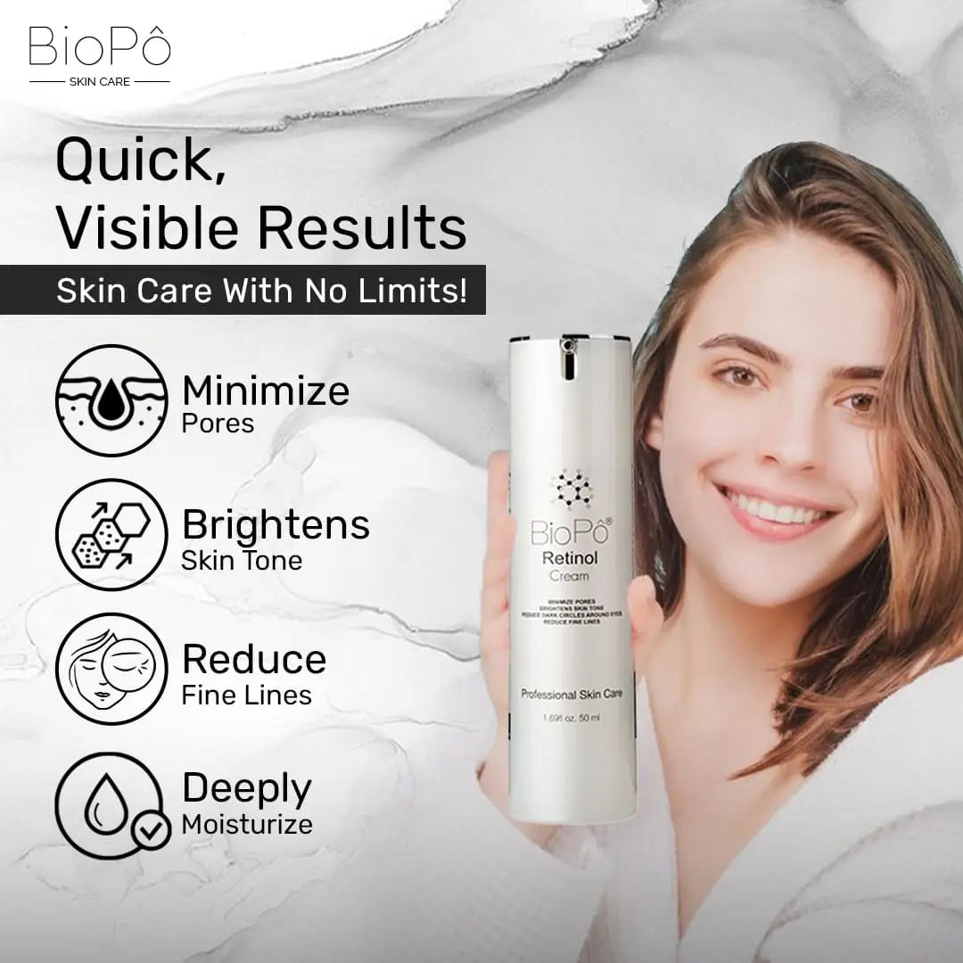 Retinol skin renewal cream that supports anti-aging care and enhances natural radiance."