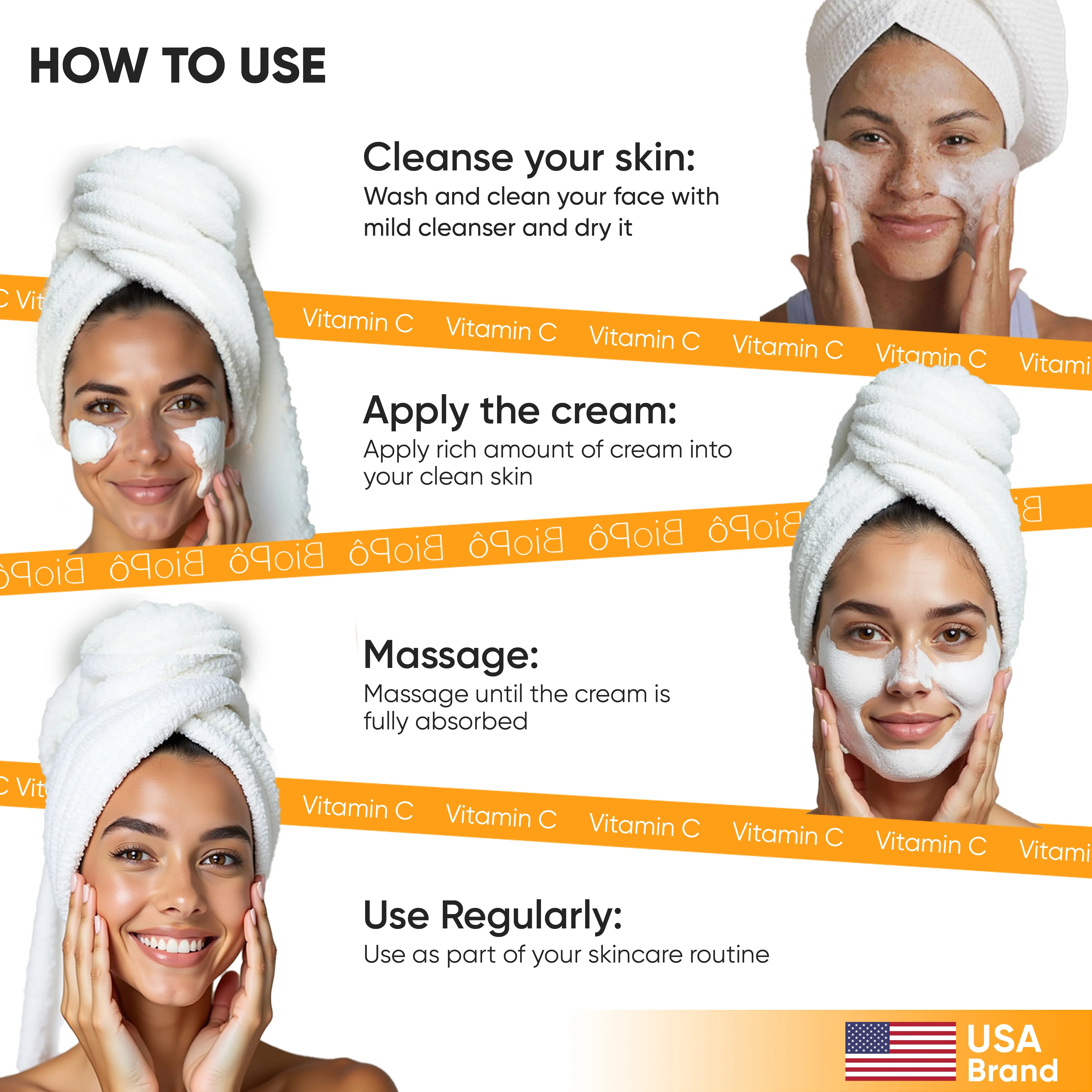 Vitamin C face cream that enhances glow, evens out skin tone, and reduces dark spots."