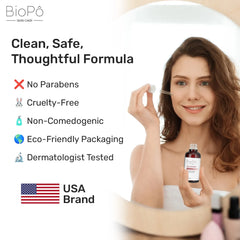BioPo Resveratrol Boosting Serum clean safe formula – toxin-free, dermatologist-tested, gentle on all skin types