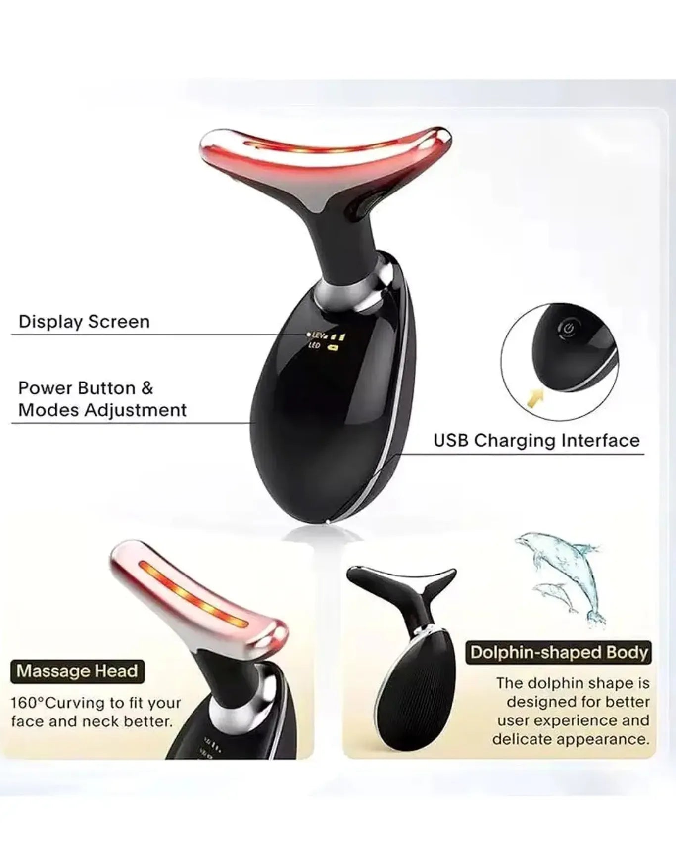 LED Facial Massager for Face & Neck