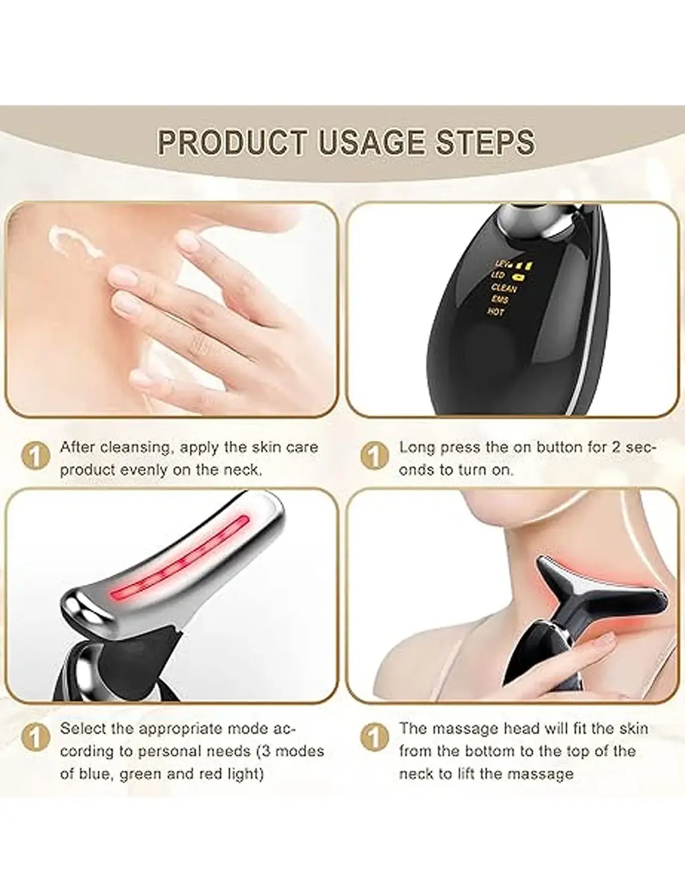 LED Facial Massager for Face & Neck