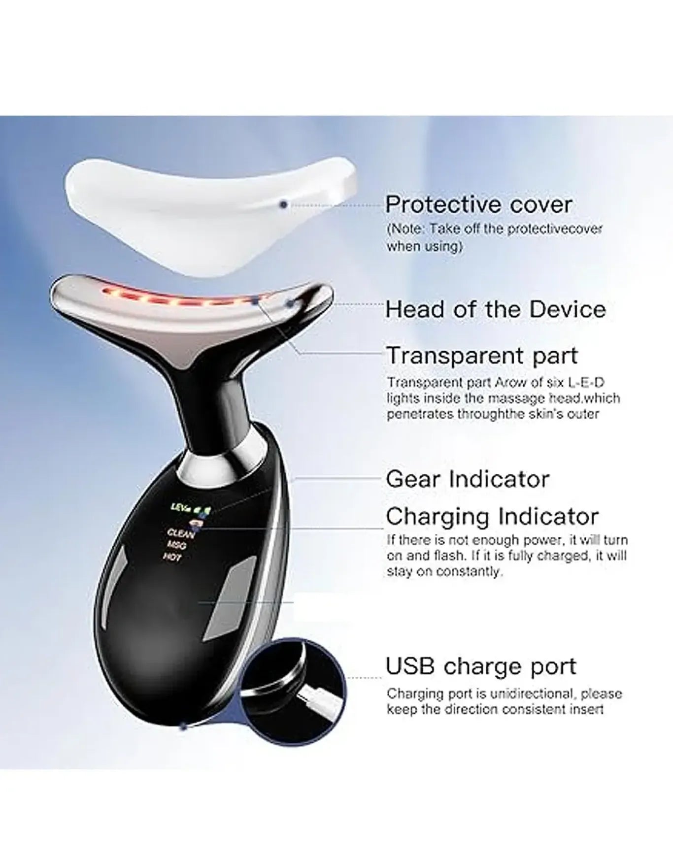 LED Facial Massager for Face & Neck