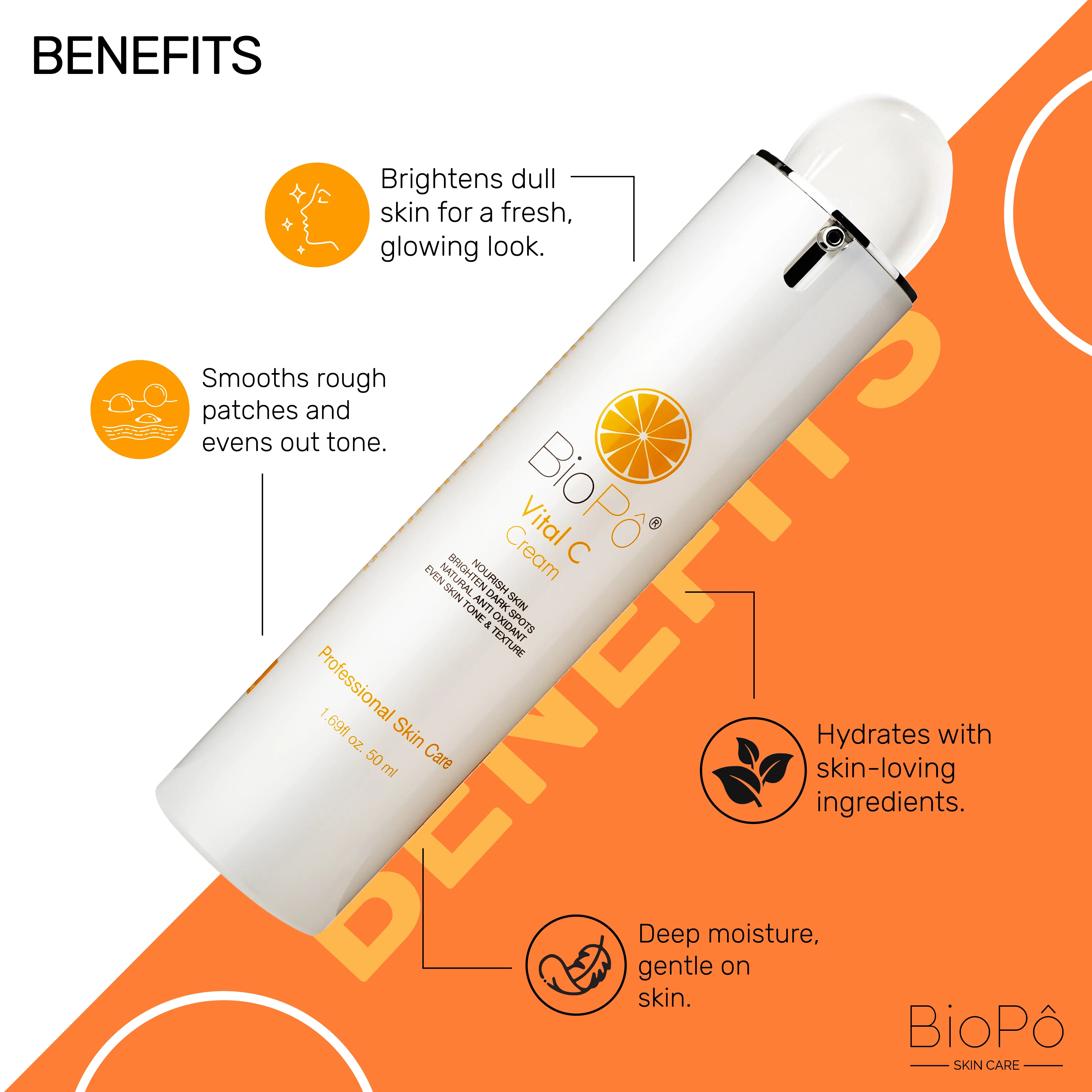 Vitamin C moisturizer that reduces fine lines and adds instant glow for younger-looking skin."